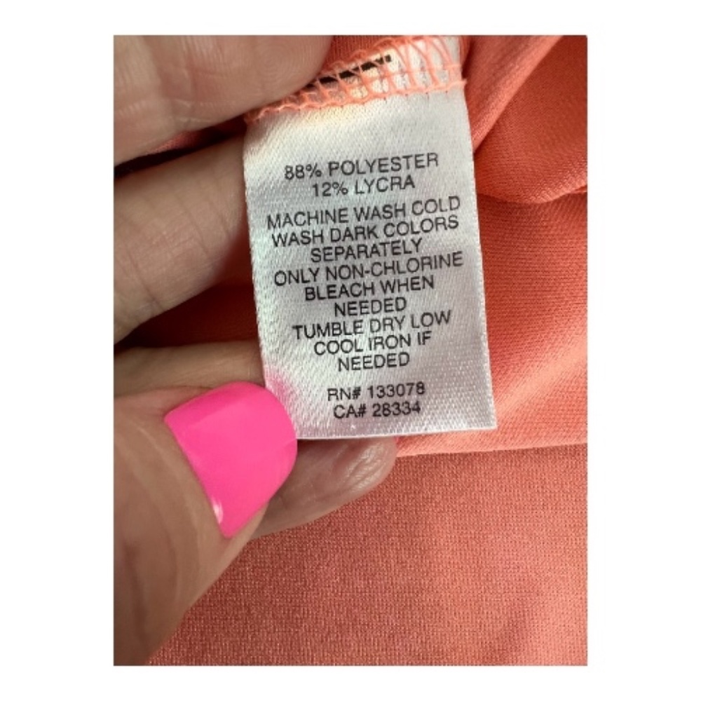 ๐ EUC LUCKY IN LOVE Coral Split Back Tank Top | Size M - Picture 8 of 8
